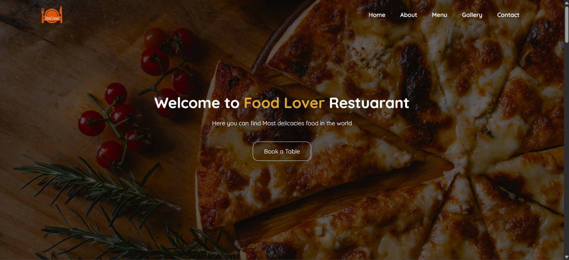 Egyptian Food Lover project screenshot